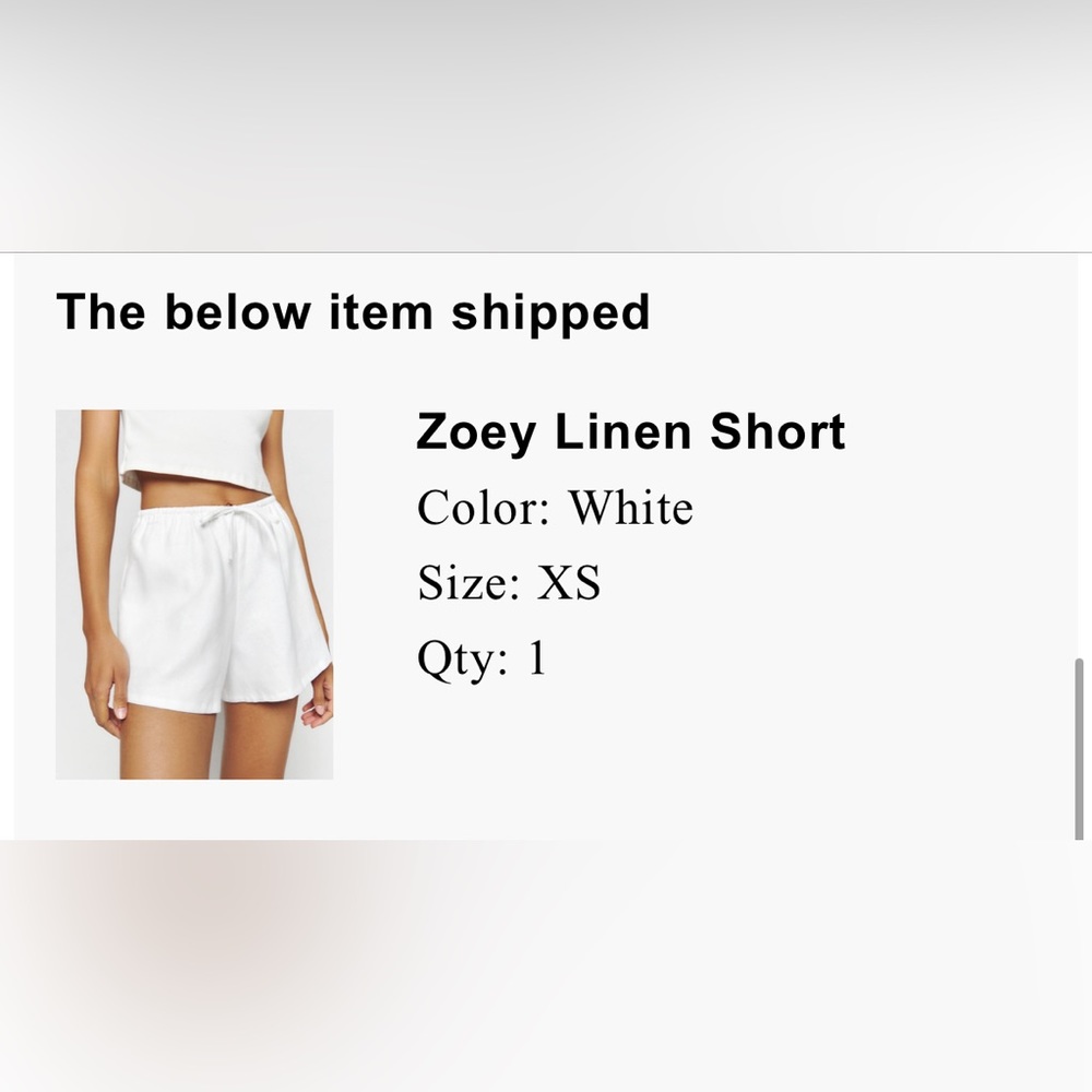 Reformation Zoey White Linen Shorts